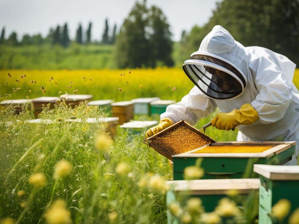 Produzione del miele di erba medica