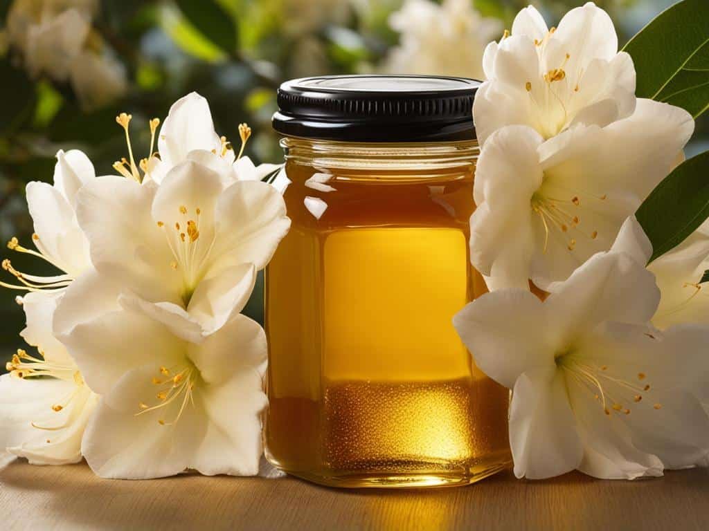 miele di rododendro bianco a beige